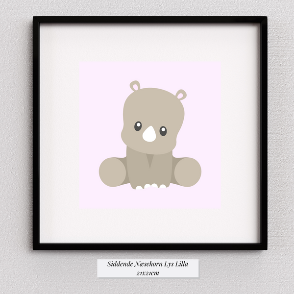 Cute Næsehorn Lyselilla