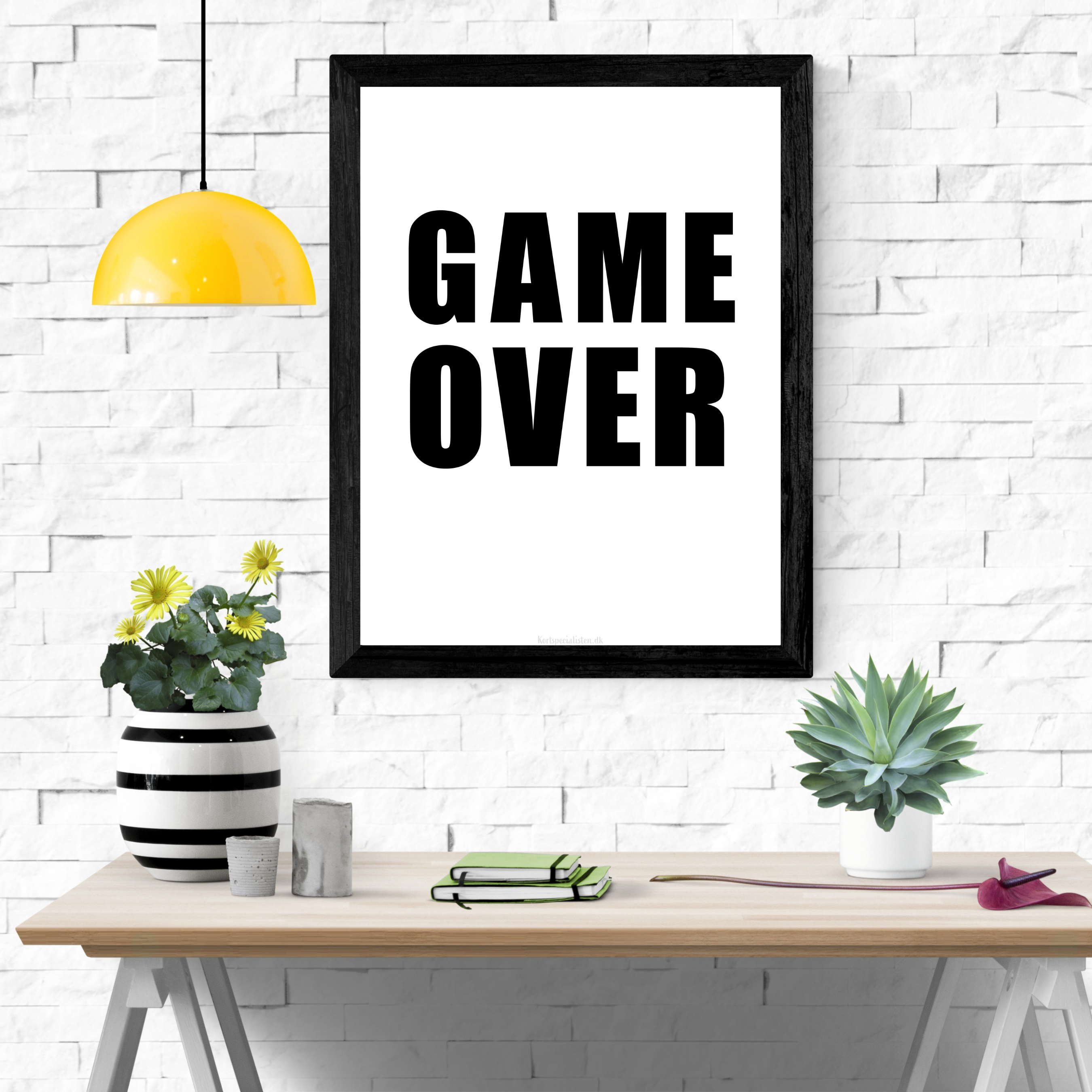 Game Over - Hvid  (Plakat)