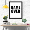 Game Over - Hvid  (Plakat)