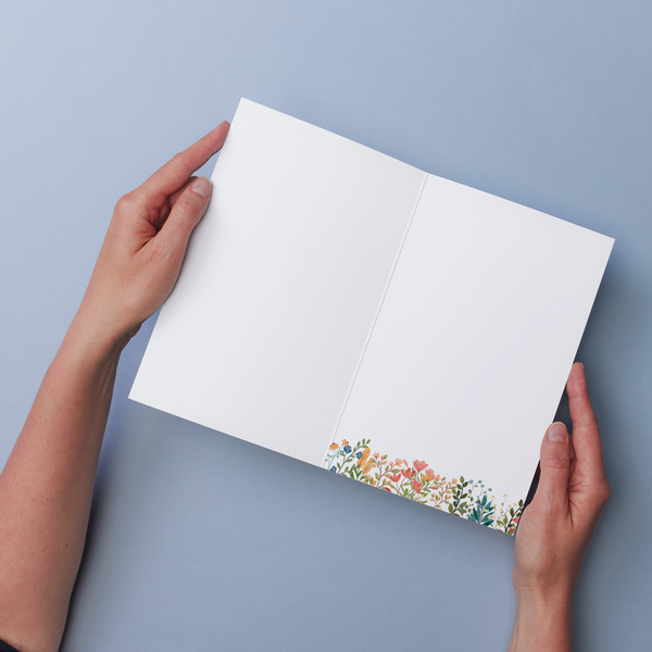 Blomstret Tillykke - A4 Kort