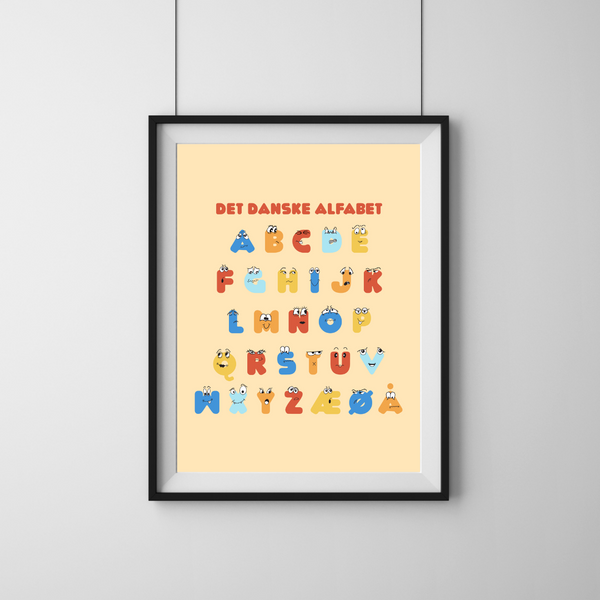 Det Danske Alfabet - Gul