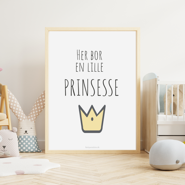 Her bor en lille Prinsesse  - Plakat