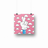 Crossed Finger - Pink (Plakatkort)