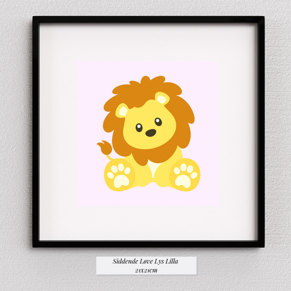 Cute Løve Lyselilla