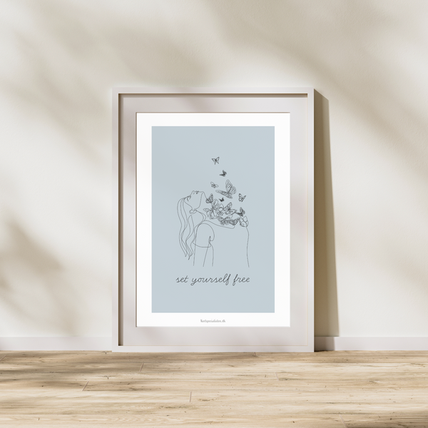 Simple lines - set yourself free - Plakat
