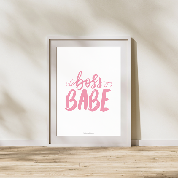 Boss Babe - Hvid (Plakat)