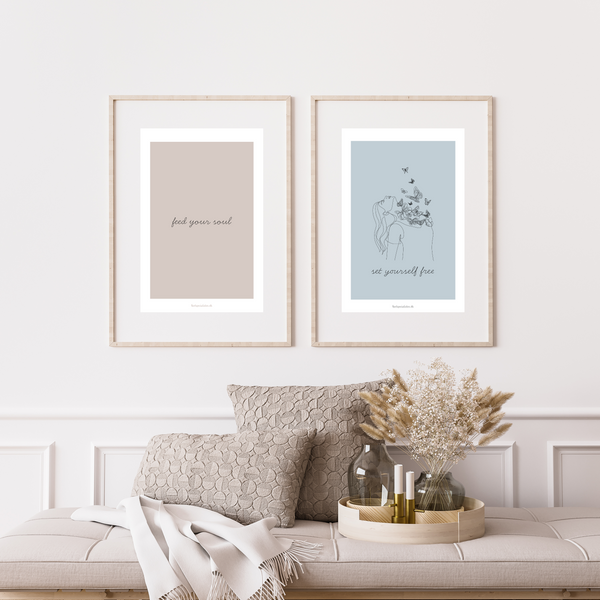 Simple lines - set yourself free - Plakat