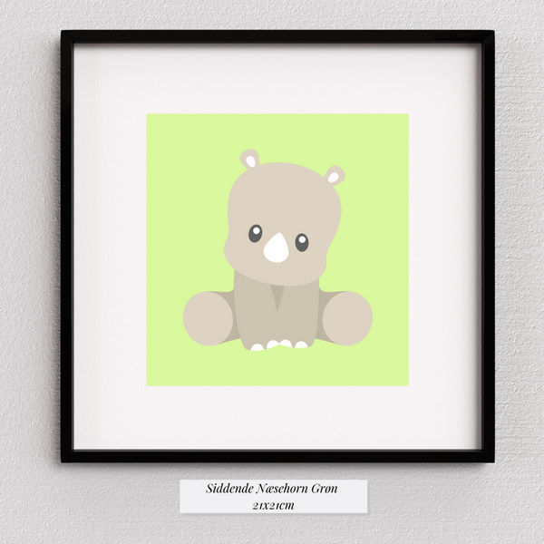 Cute Næsehorn Grøn