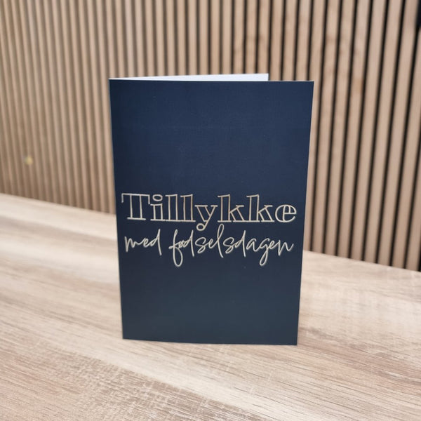 Tillykke med Fødselsdagen - Blå (Foliekort)