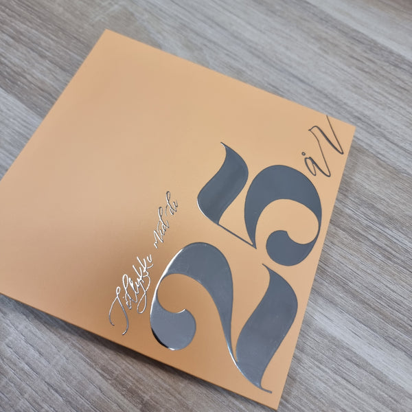 Tillykke med 25 år - Gul (Foliekort)