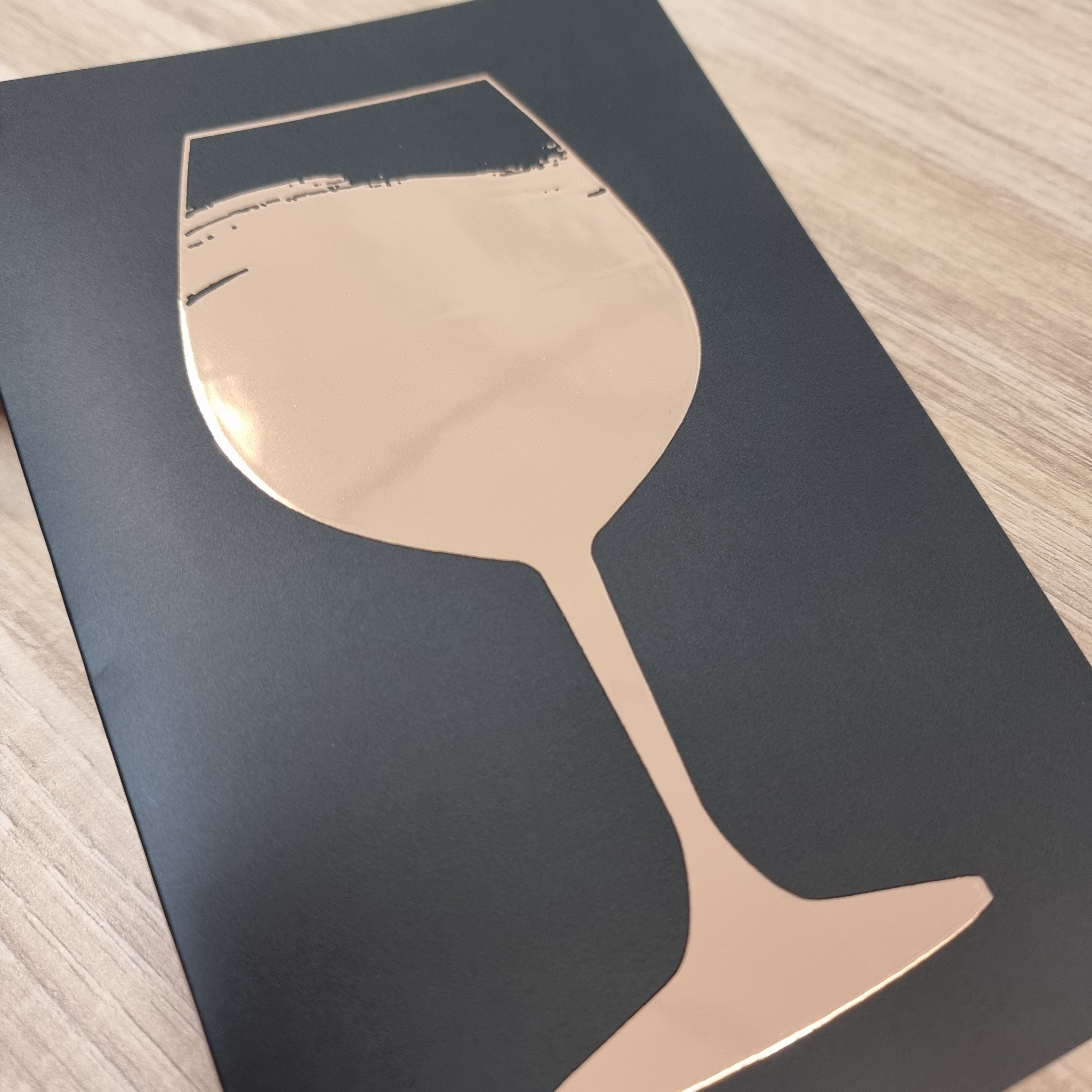 Vin glas - Foliekort