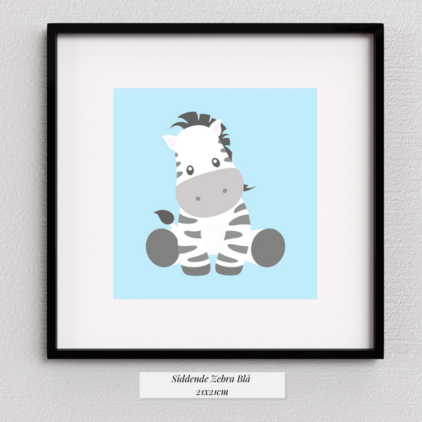 Cute Zebra blå