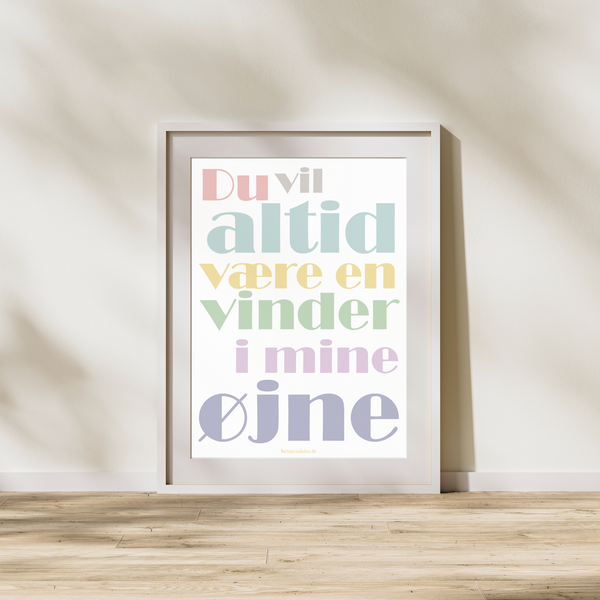 Du vil altid være en vinder i mine øjne - Plakat