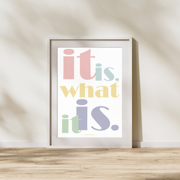 It is what it is - Plakat