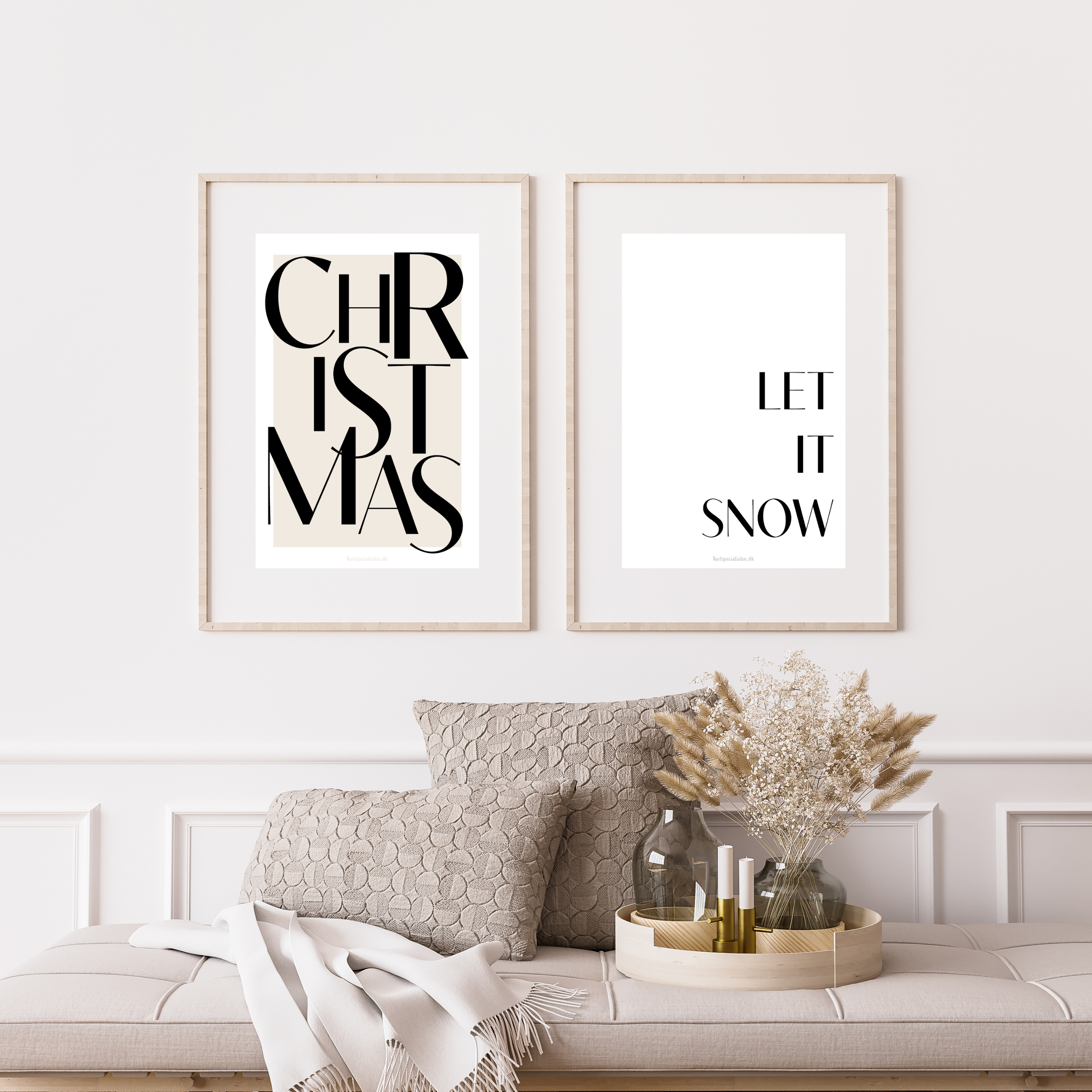 Christmas sort skrift - Plakat