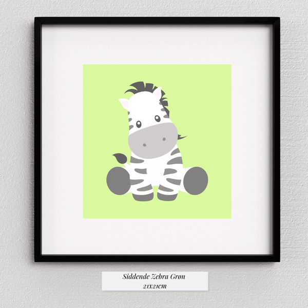 Cute Zebra Grøn
