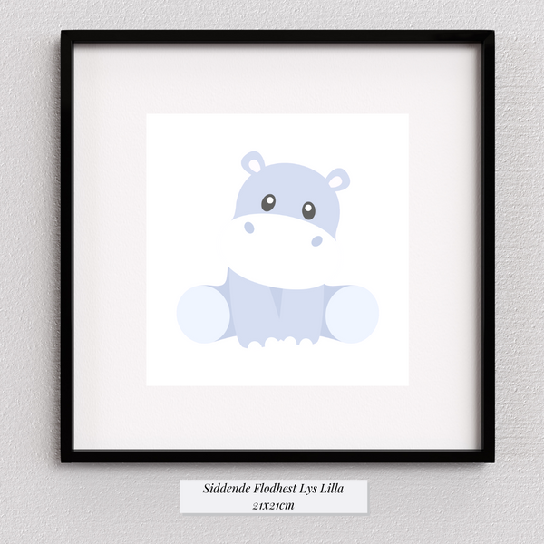 Cute Flodhest - Lyselilla