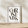 Christmas sort skrift - Plakat