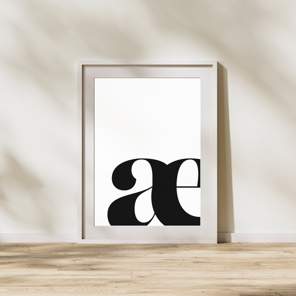 Bogstav Æ - Plakat