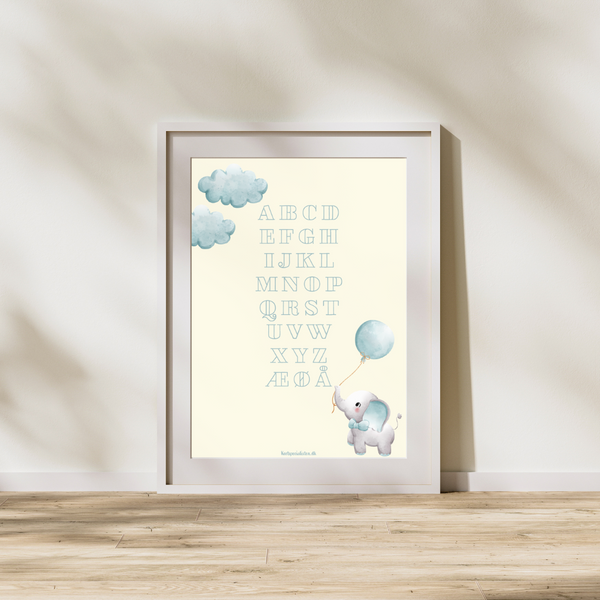 Alfabet elefant - Plakat