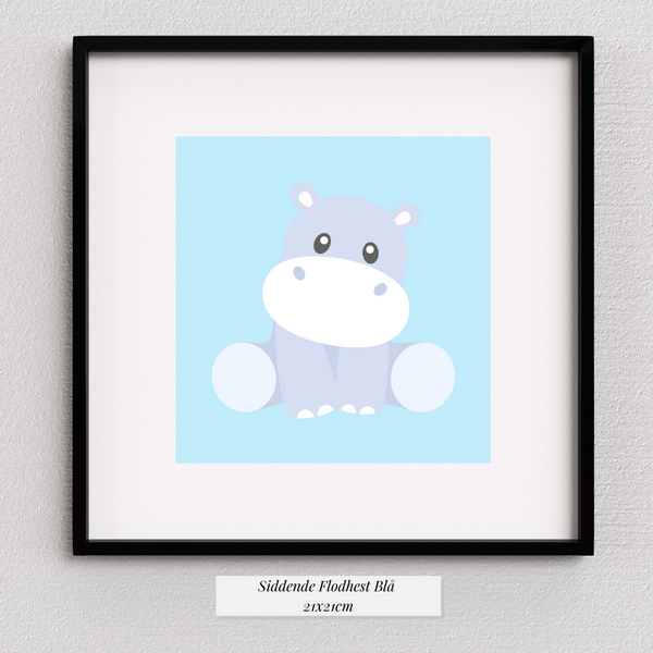 Cute Flodhest - Blå