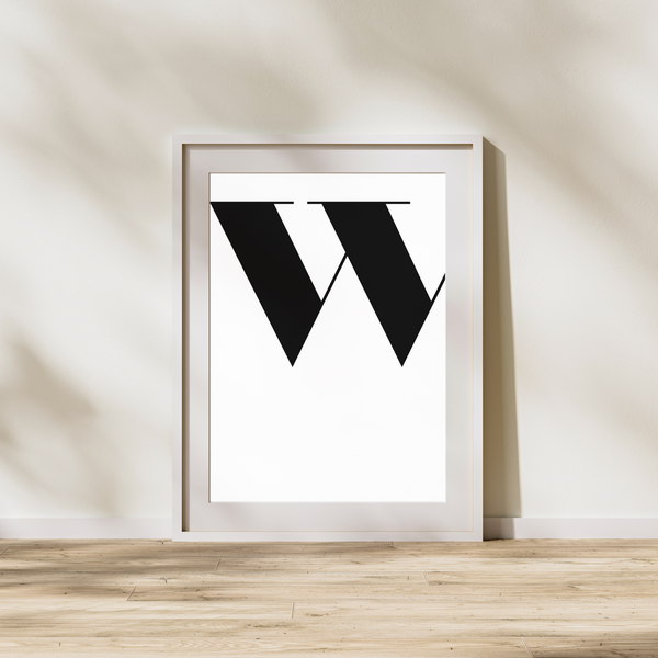 Bogstav W - Plakat