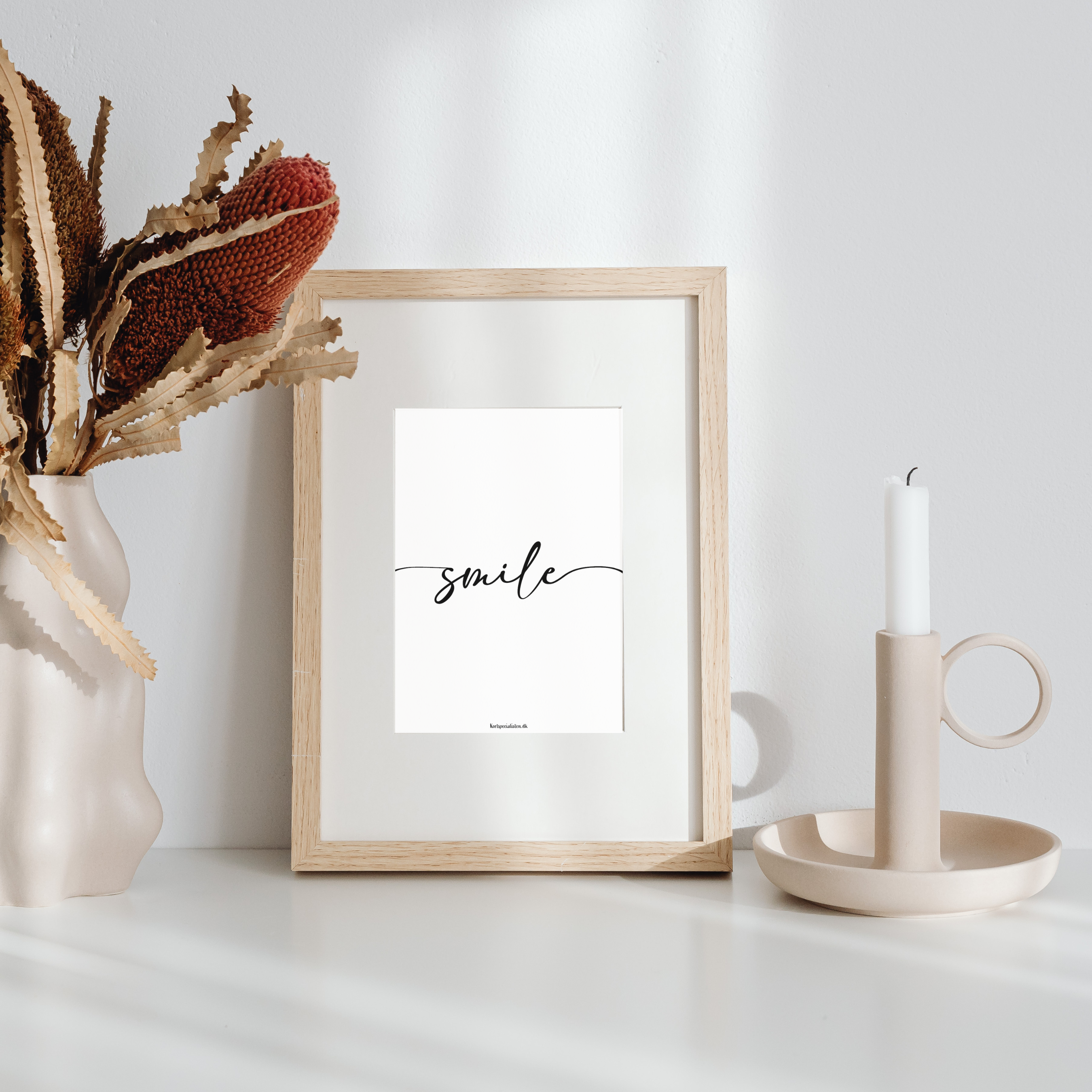 Smile Hvid- Plakat