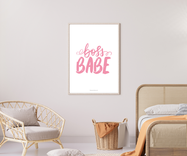 Boss Babe - Hvid (Plakat)