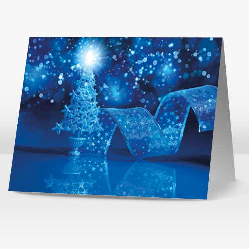 Julepynt med stjerner - Blå