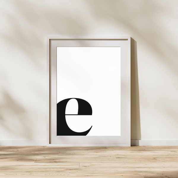 Bogstav E - Plakat