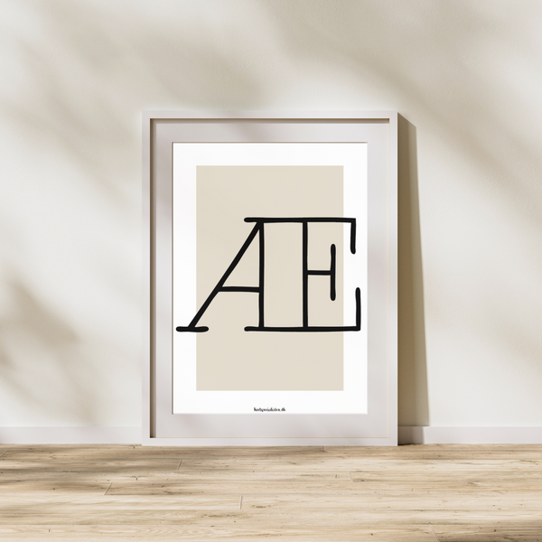 Bogstav Æ - Plakat