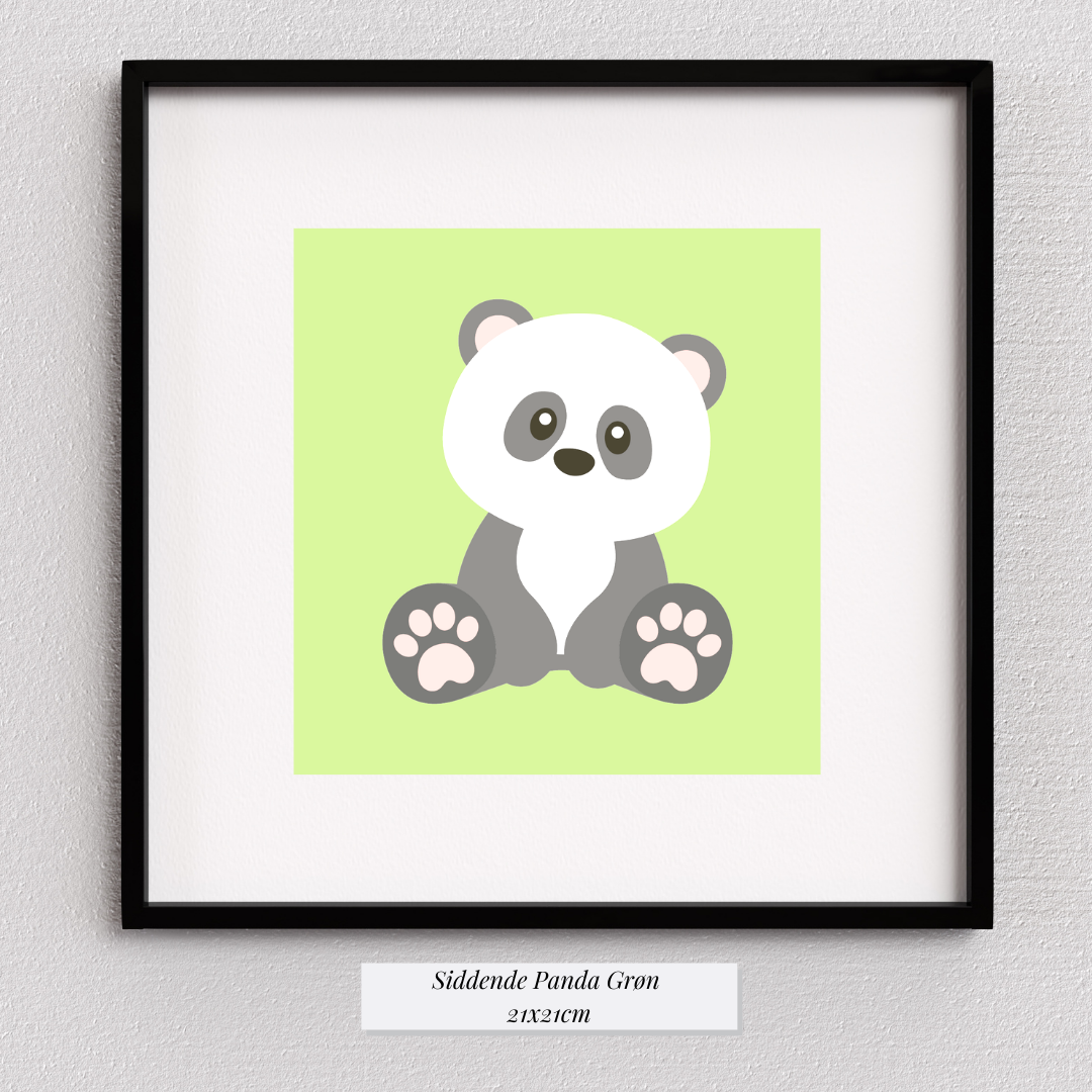 Cute Panda Grøn