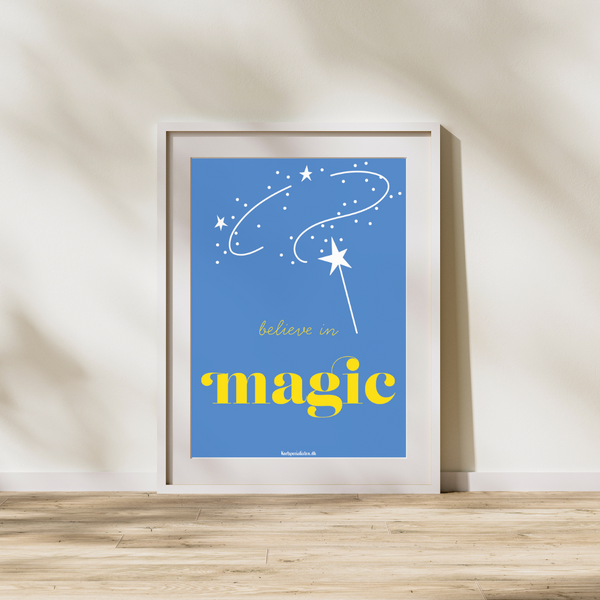 Believe in magic blå - Plakat
