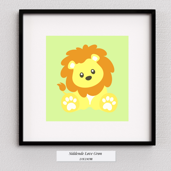 Cute Løve Grøn