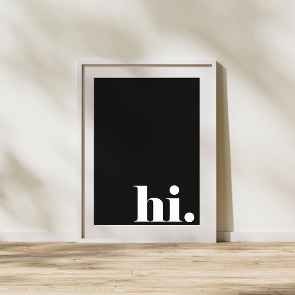 Hi - Sort - Plakat