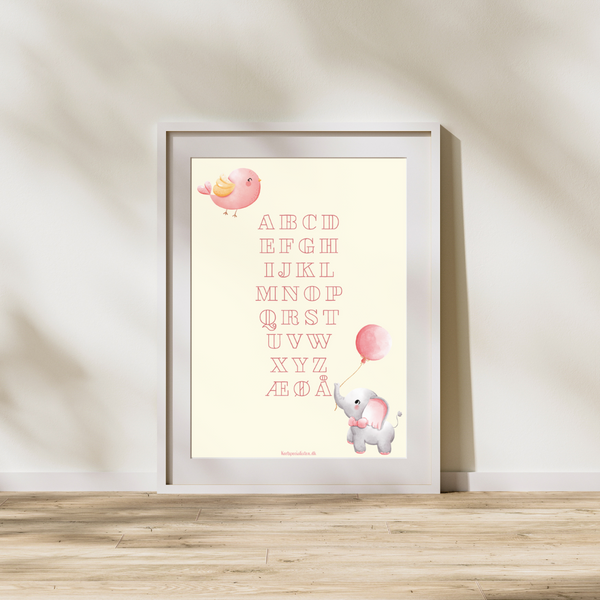 Alfabet elefant - Plakat