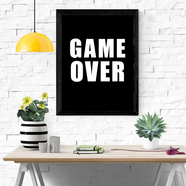 Game Over - Sort  (Plakat)