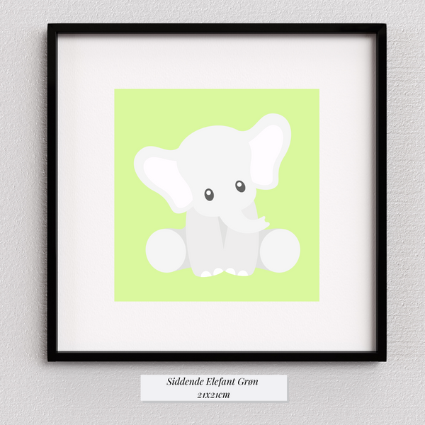 Cute Elefant - Grøn