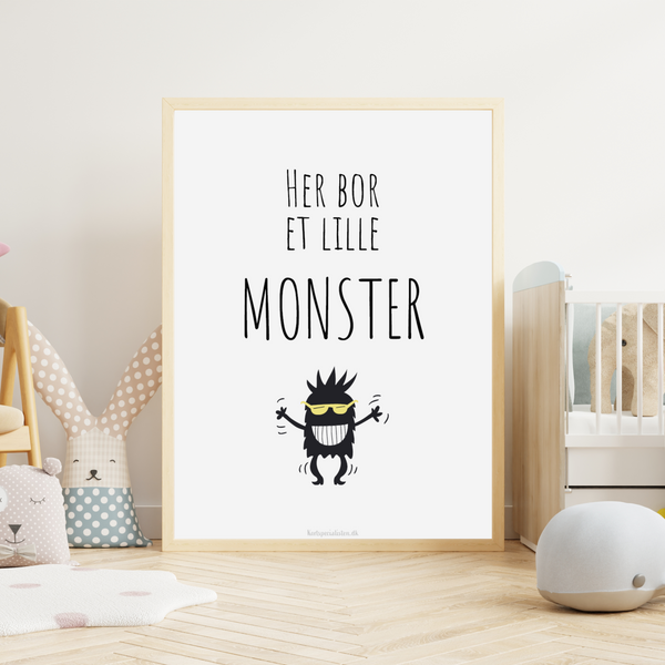 Her bor et lille Monster - Plakat