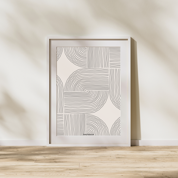 Abstrakt grå 2 - Plakat