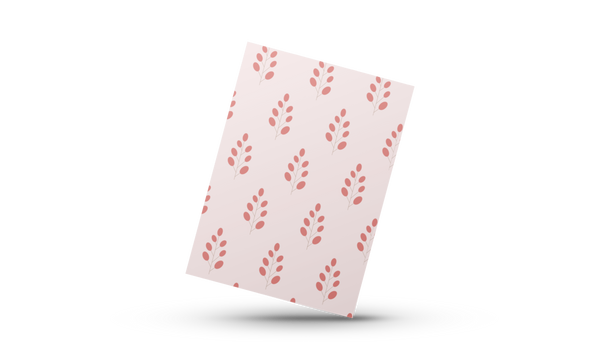 Gren med rød blomst - Minikort