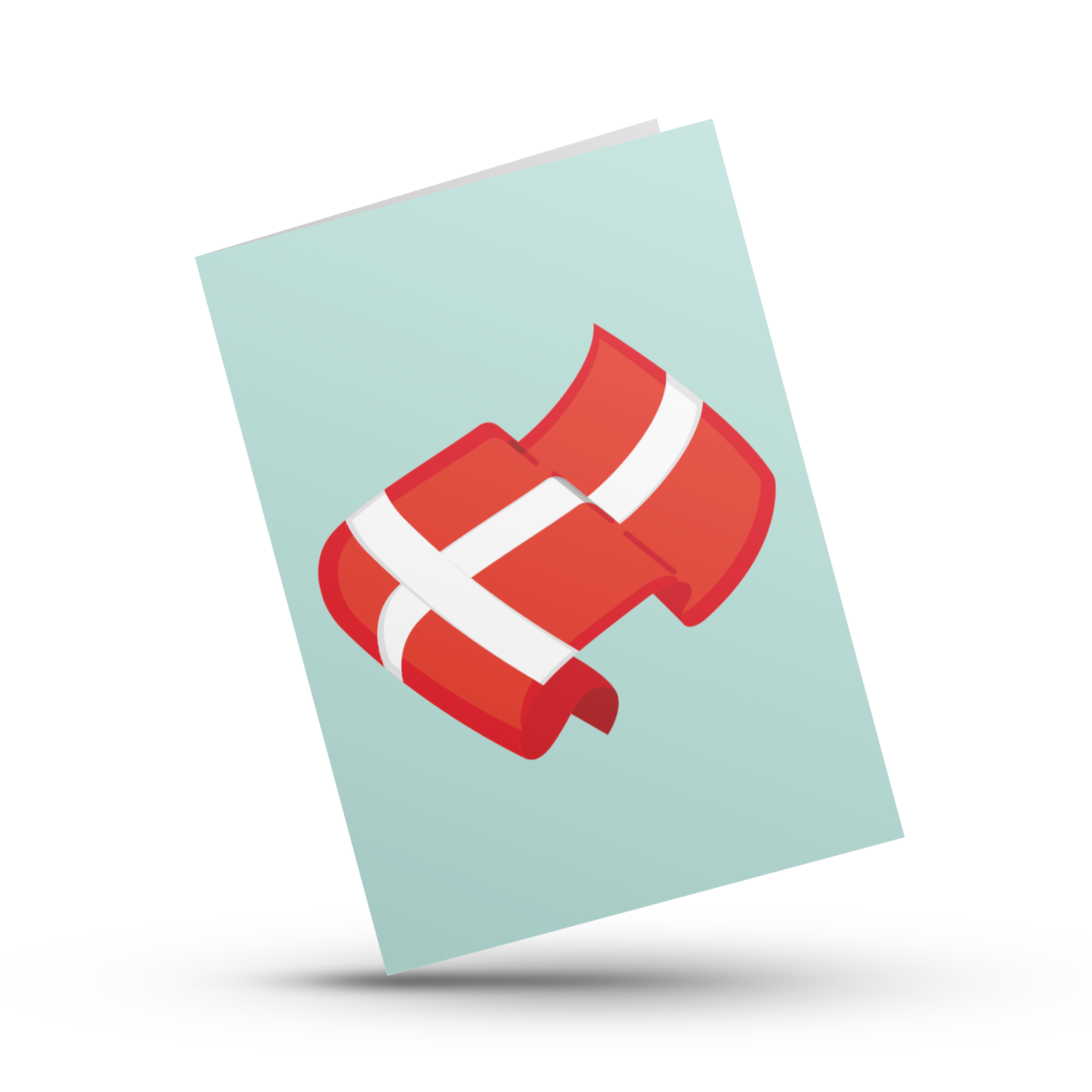 Det Danske Flag - A4 Kort