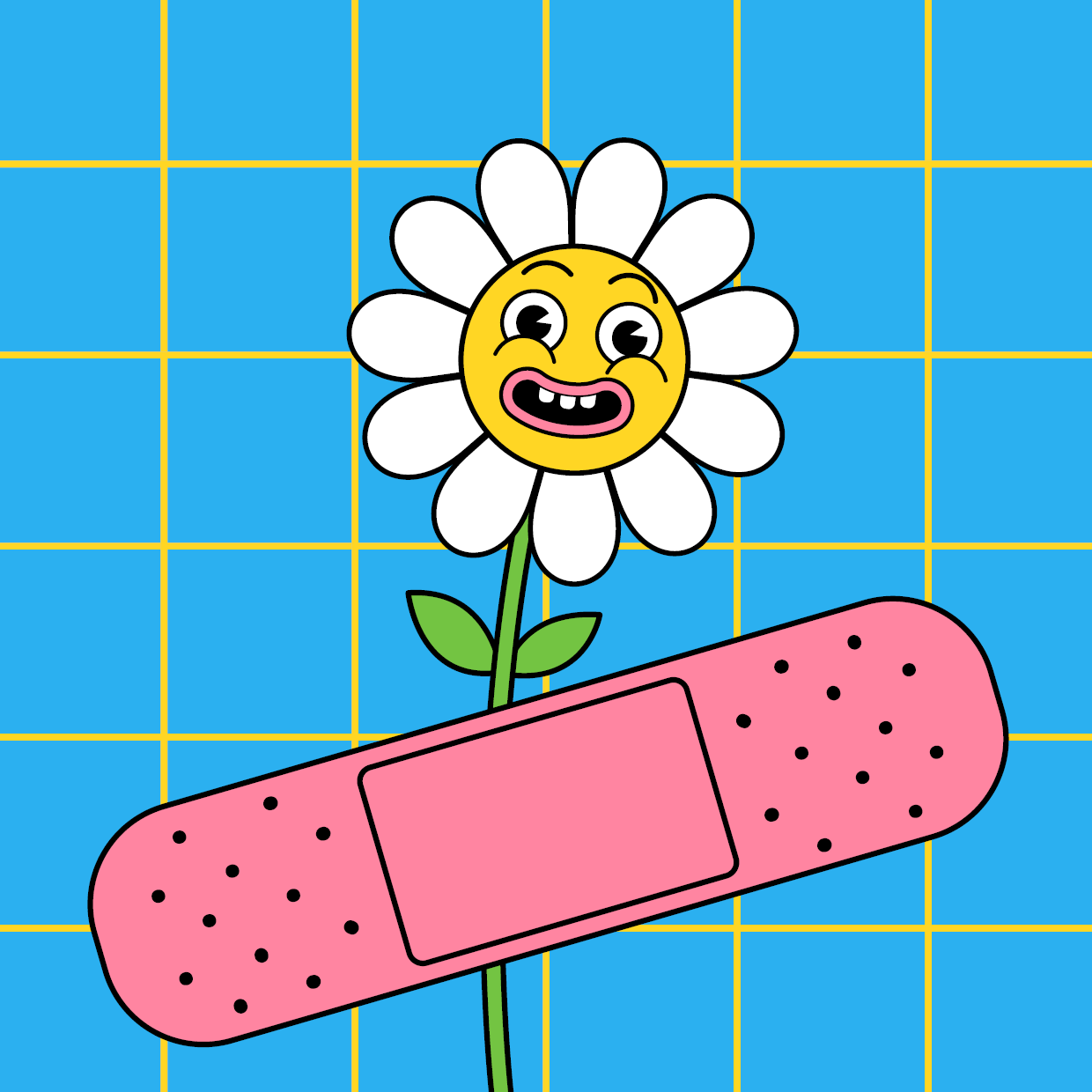 Bandaid Flower - Plakatkort