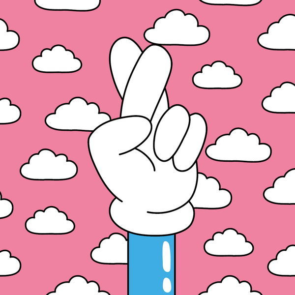 Crossed Finger - Pink (Plakatkort)