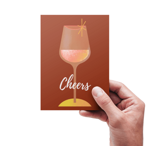 Cheers - Vin glas - kort