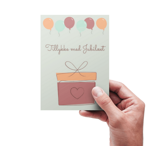 Tillykke med Jubilæet - balloner/gave