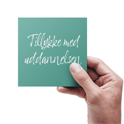 Tillykke med uddannelsen - kort