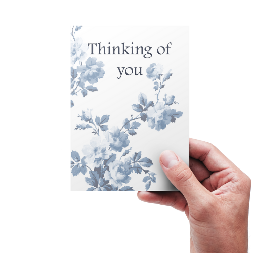 Thinking of you - blomster kort