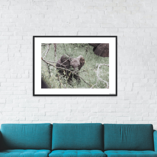 Safari - Elefantunge bag træ (mat look)