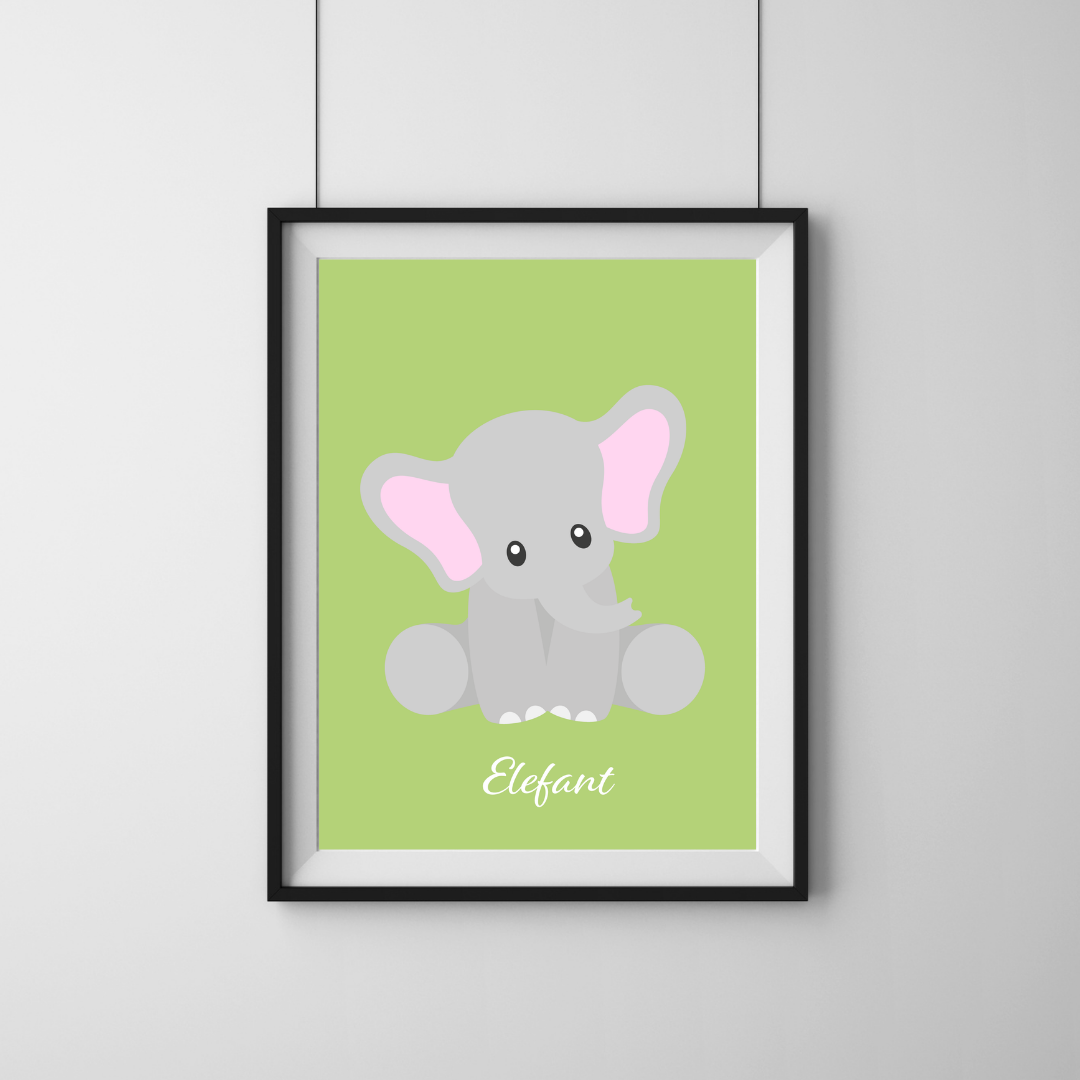 Cute Elefant - Grøn